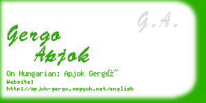 gergo apjok business card